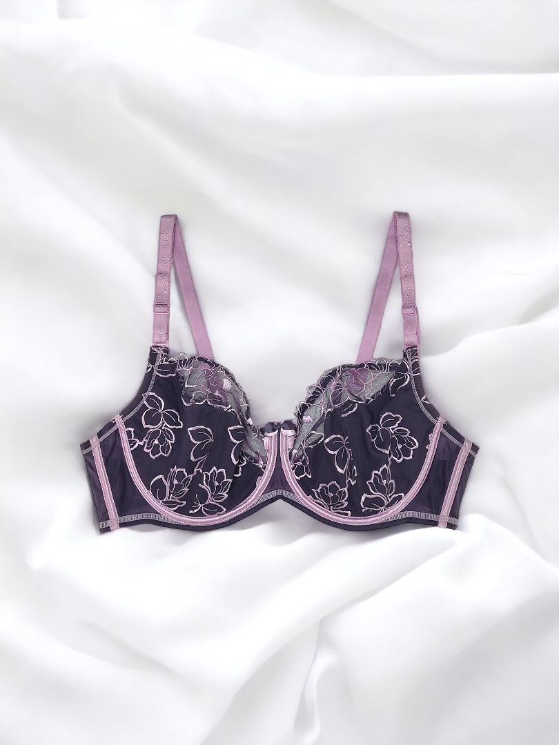 Biustonosz miękki na fiszbinach fioletowy