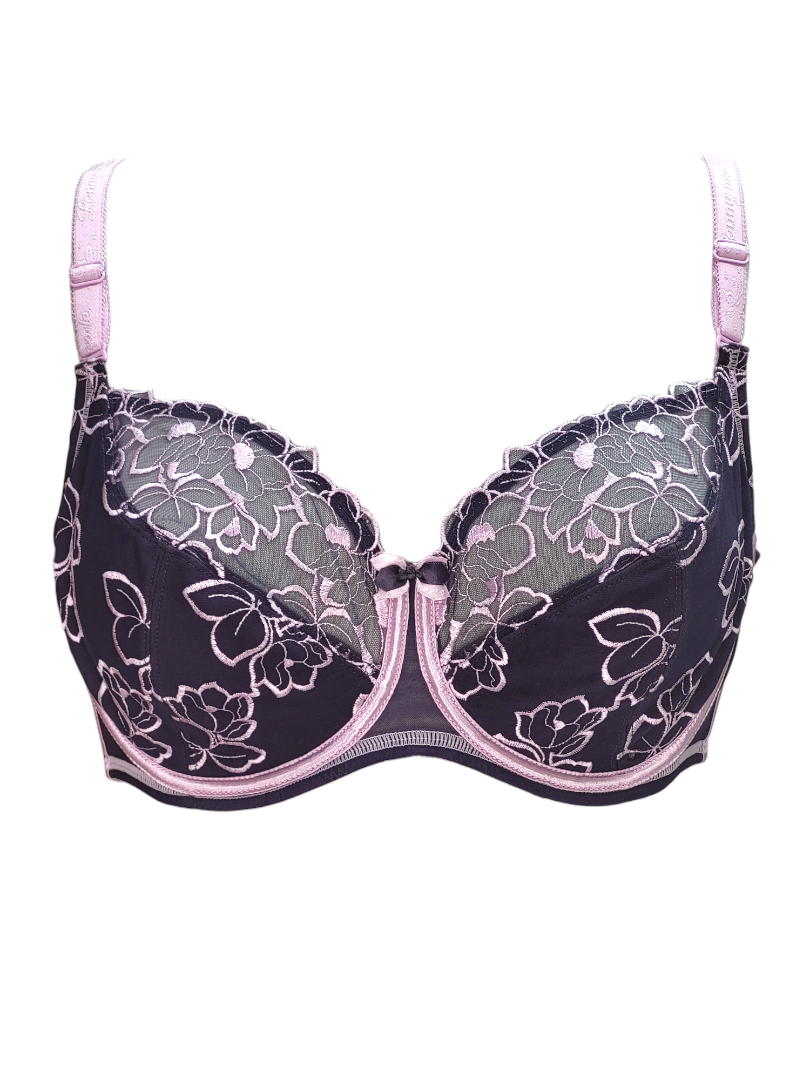 Biustonosz miękki na fiszbinach fioletowy