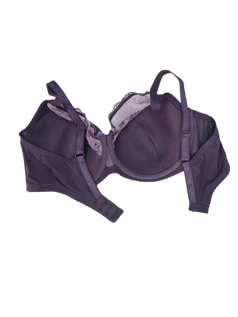 Biustonosz półusztywniany na fiszbinach fioletowy