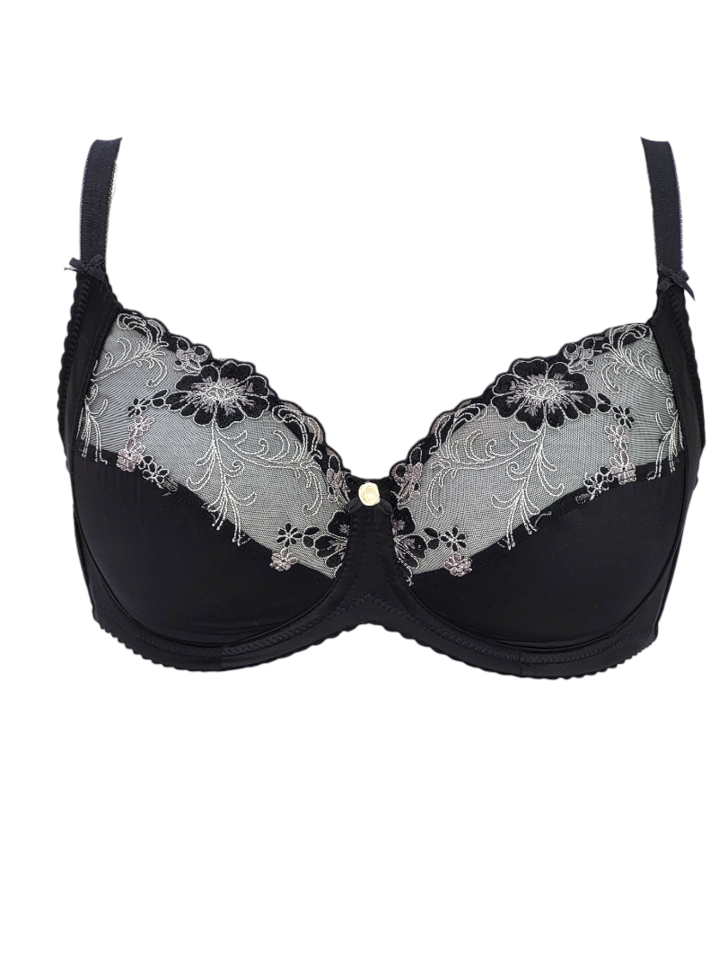 Biustonosz miękki na fiszbinach czarny