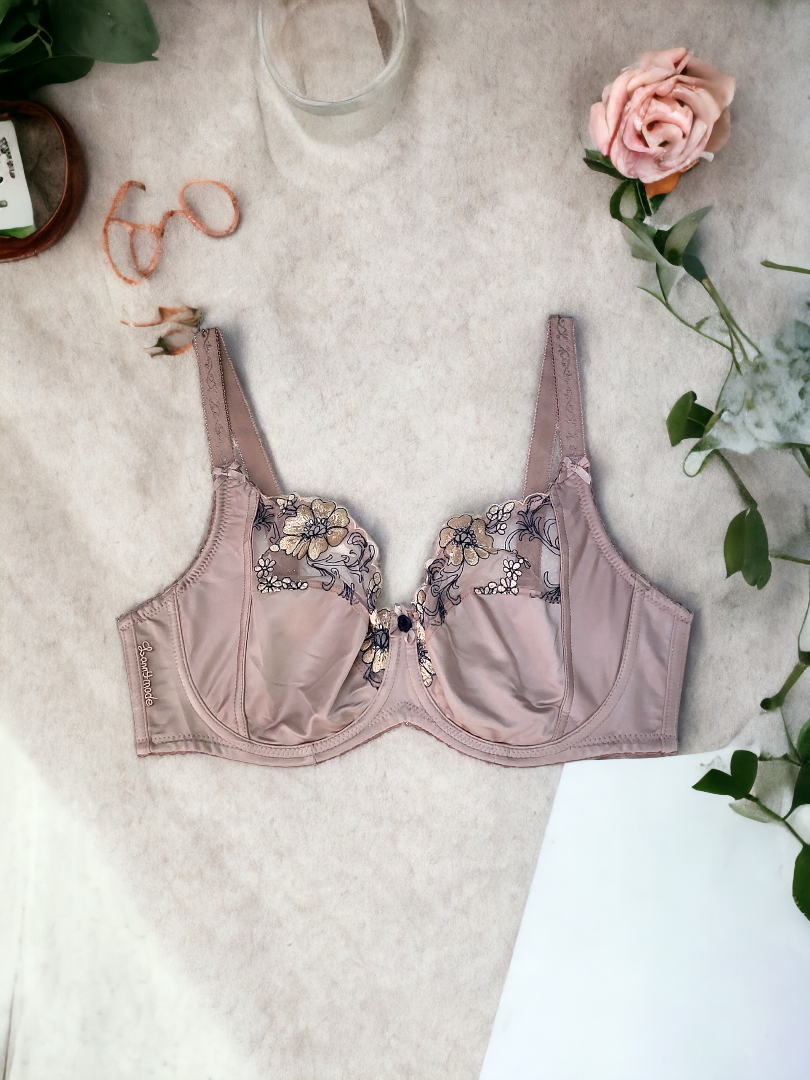 Biustonosz miękki na fiszbinach różowy zmierzch