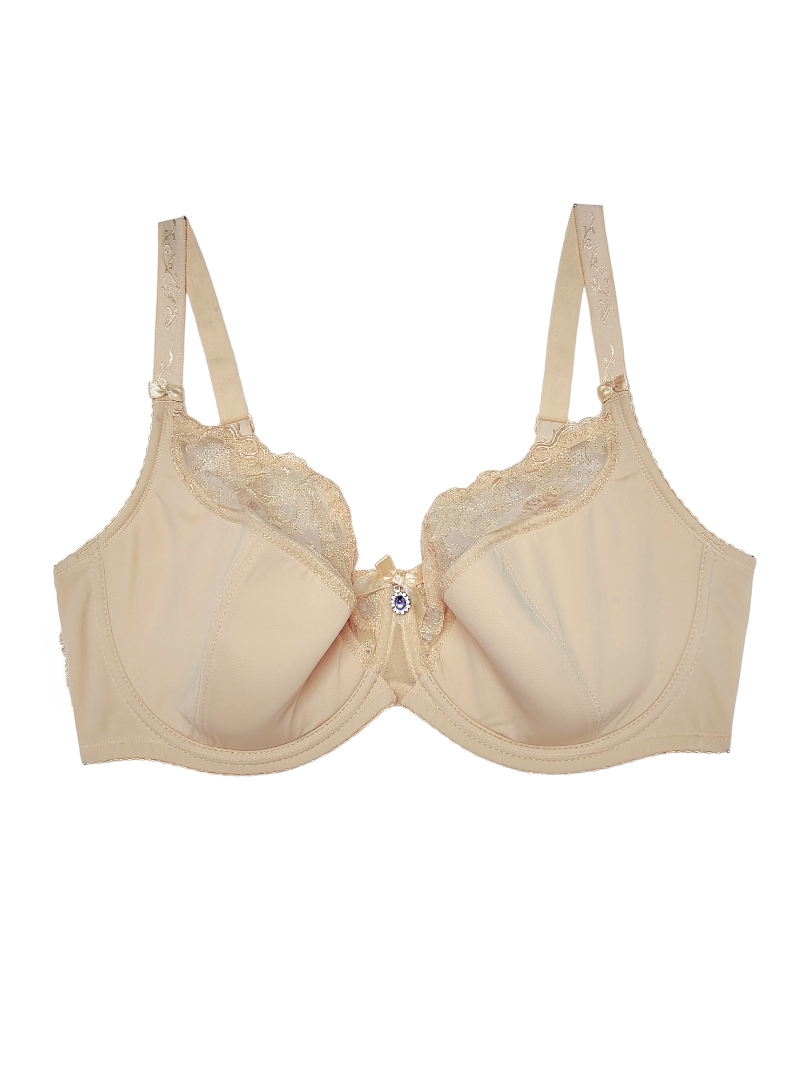 Biustonosz Półusztywniany na Fiszbinach beżowy gładki - Lanny Mode