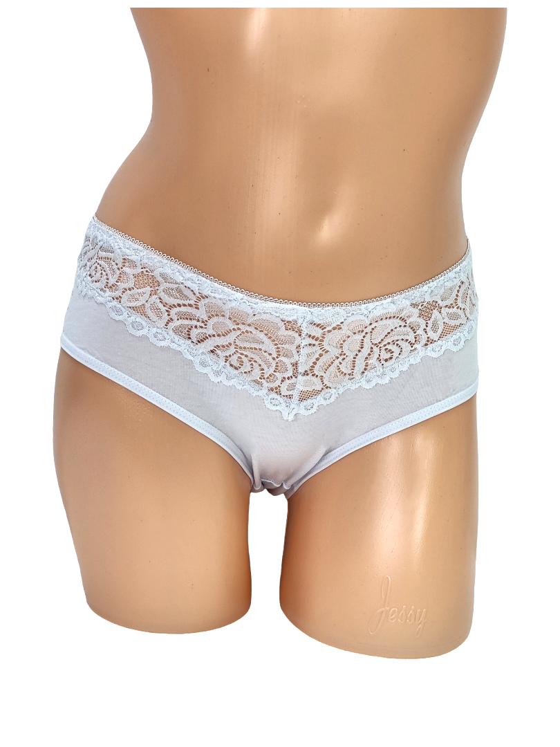 Majtki Damskie Bawełniane z Koronką – Kolor Biały