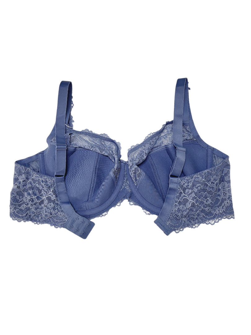 Biustonosz półusztywniany na fiszbinach w kolorze dżinsowym – Lanny Mode