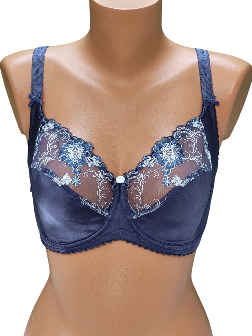Biustonosz miękki na fiszbinach granatowy – Lanny Mode