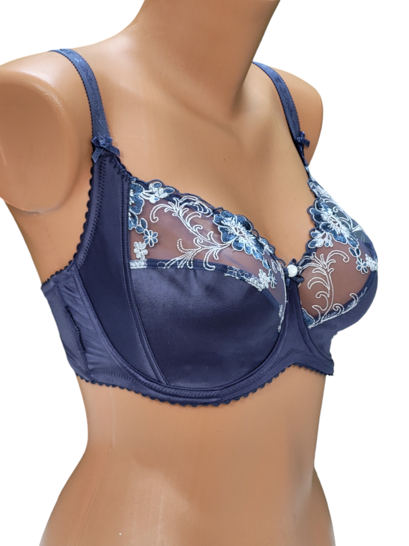 Biustonosz miękki na fiszbinach granatowy – Lanny Mode