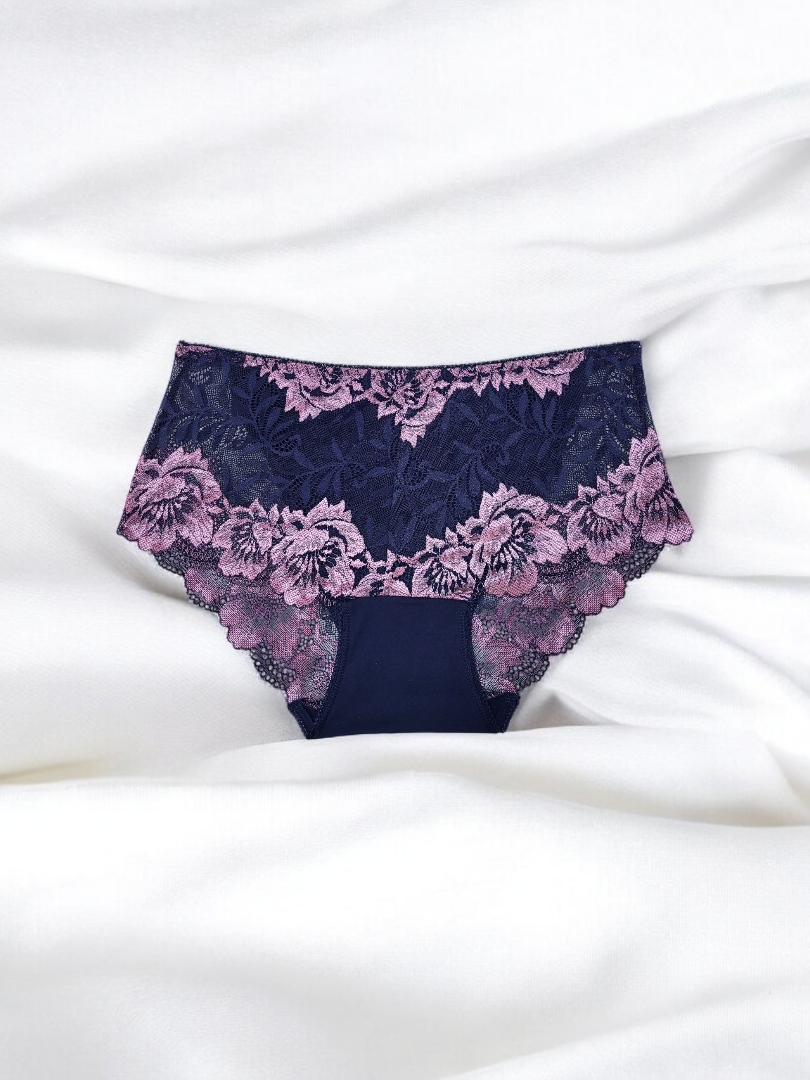 Majtki Damskie Granatowe z fioletowym – Fulina751