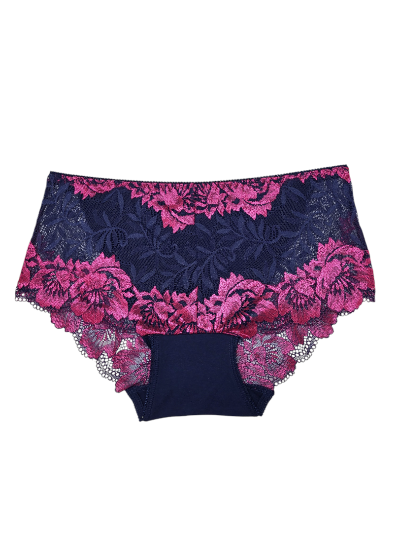 Majtki Damskie Granatowe z różem – Fulina751