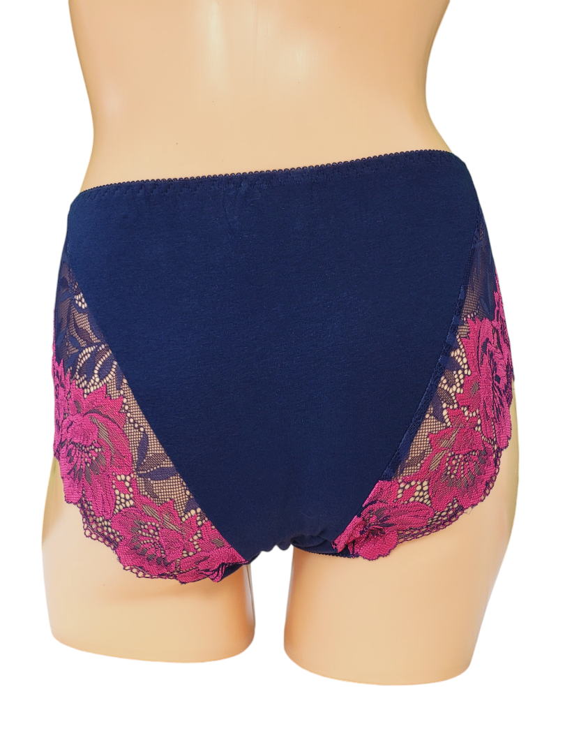 Majtki Damskie Granatowe z różem – Fulina751