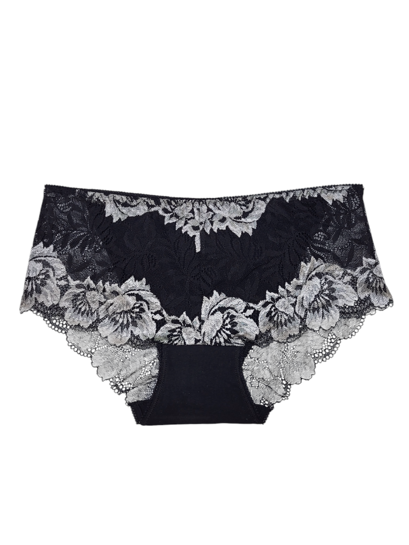 Majtki Damskie Czarne ze srebrnym – Fulina751