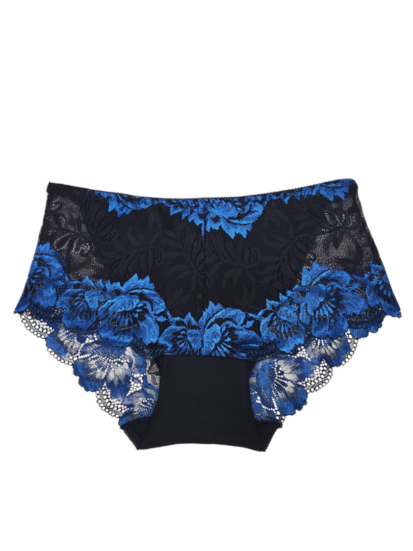 Majtki Damskie Czarne z niebieskim – Fulina751