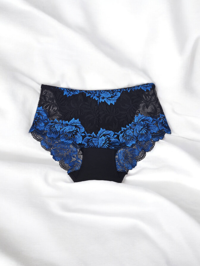 Majtki Damskie Czarne z niebieskim – Fulina751