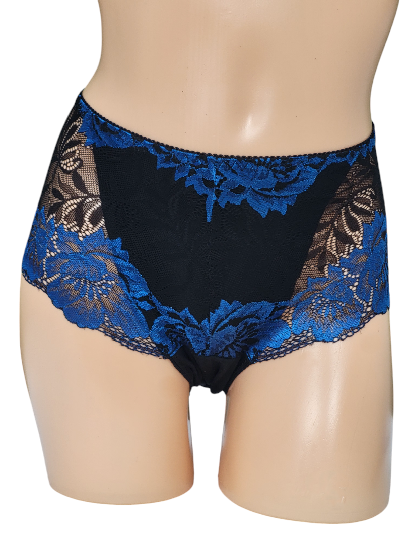 Majtki Damskie Czarne z niebieskim – Fulina751