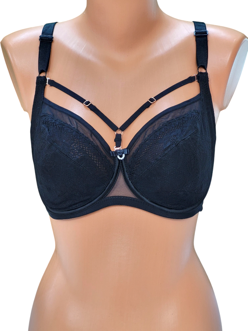 Biustonosz Miękki na Fiszbinach z odpinanymi strapsami, czarny – Lanny Mode
