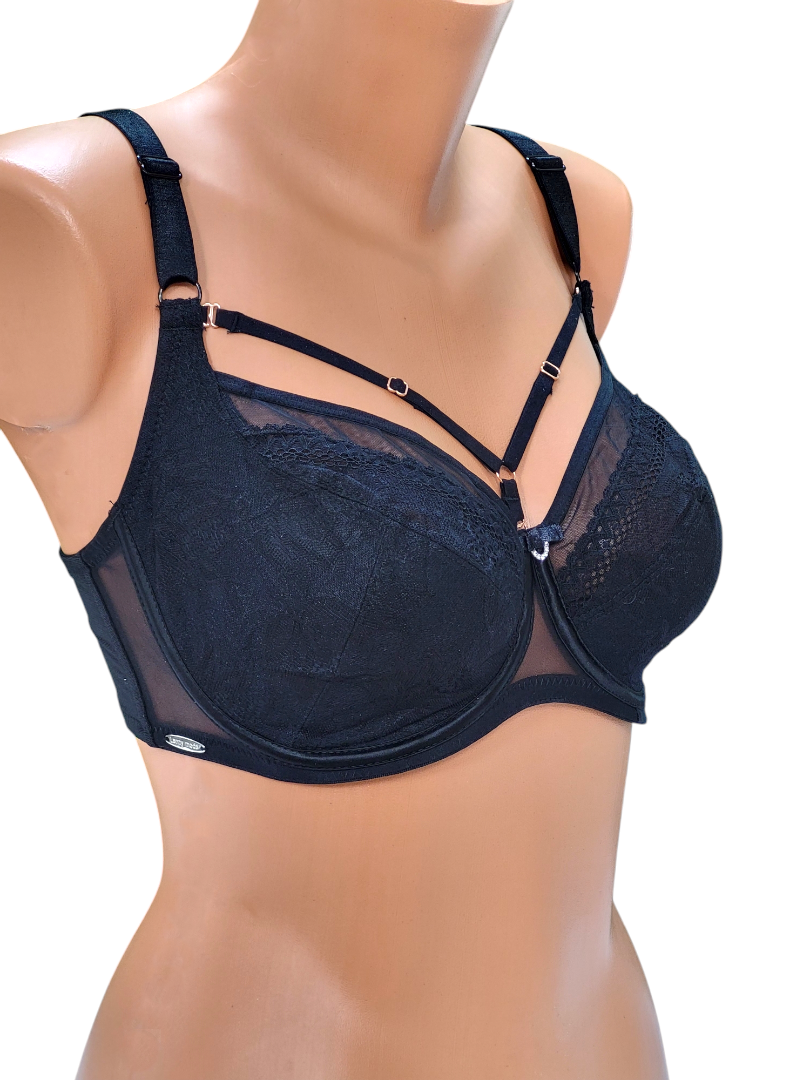 Biustonosz Miękki na Fiszbinach z odpinanymi strapsami, czarny – Lanny Mode