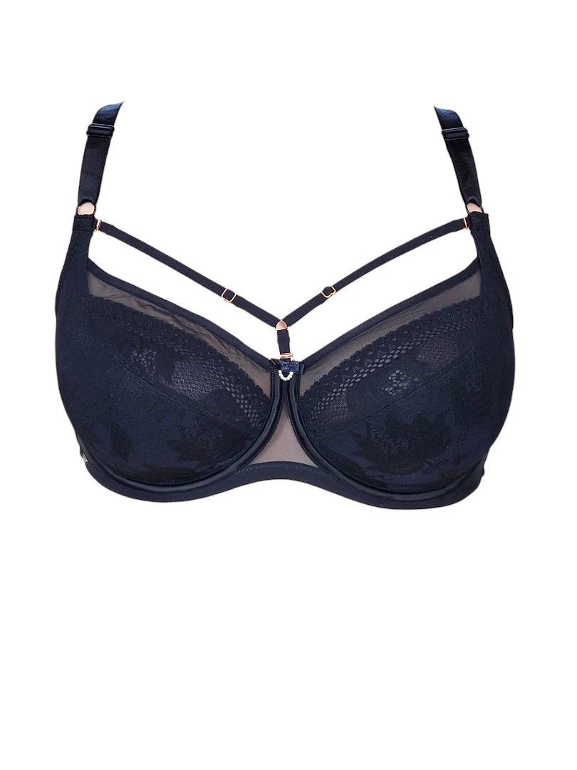 Biustonosz Miękki na Fiszbinach z odpinanymi strapsami, czarny – Lanny Mode