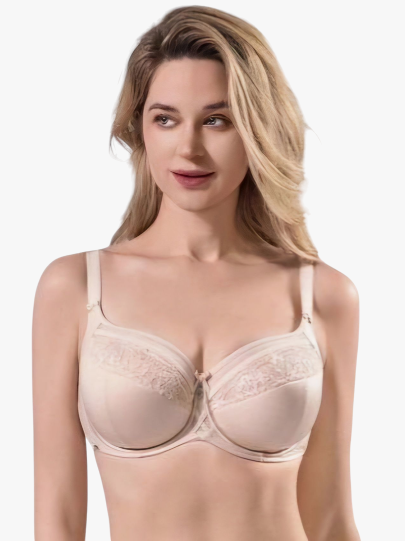 Biustonosz półusztywniany Lanny Mode - Beżowy, modelujący i komfortowy