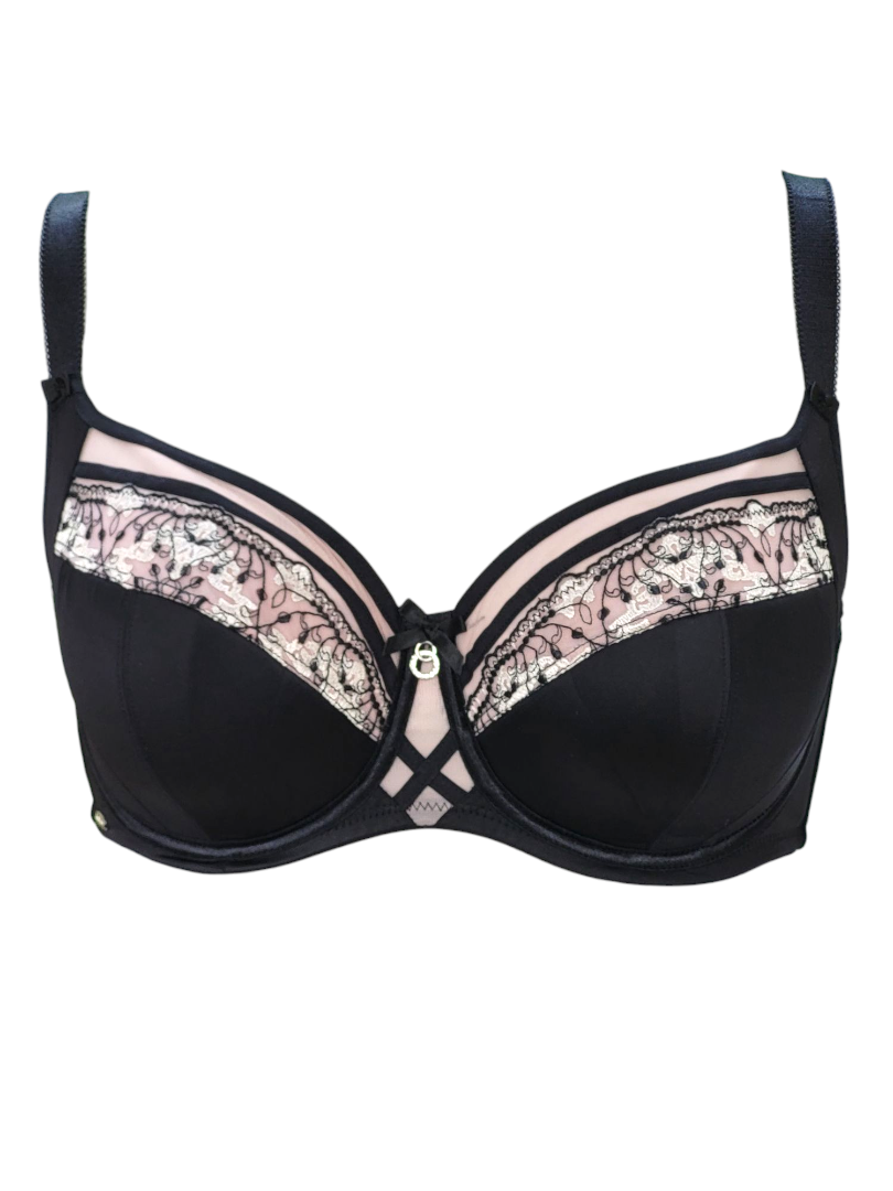 Biustonosz półusztywniany Lanny Mode – Czarny, modelujący i komfortowy