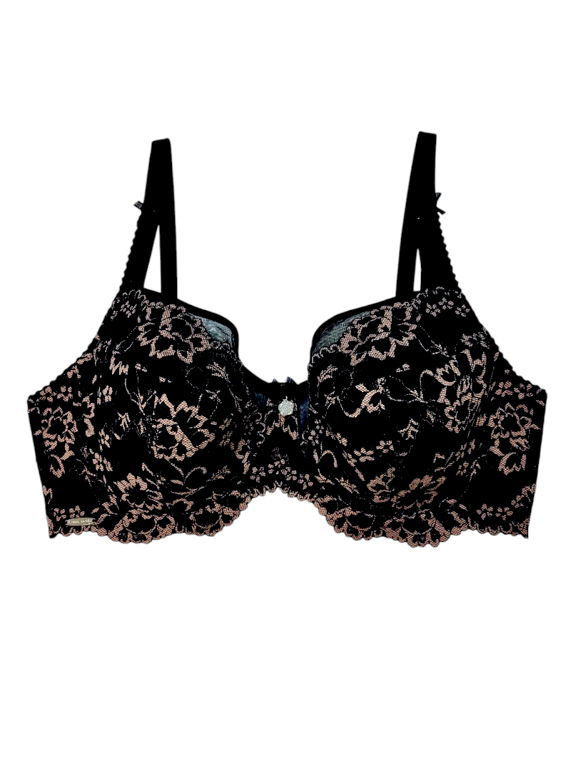 Biustonosz Półusztywniany  czarno beżowy – Lanny Mode