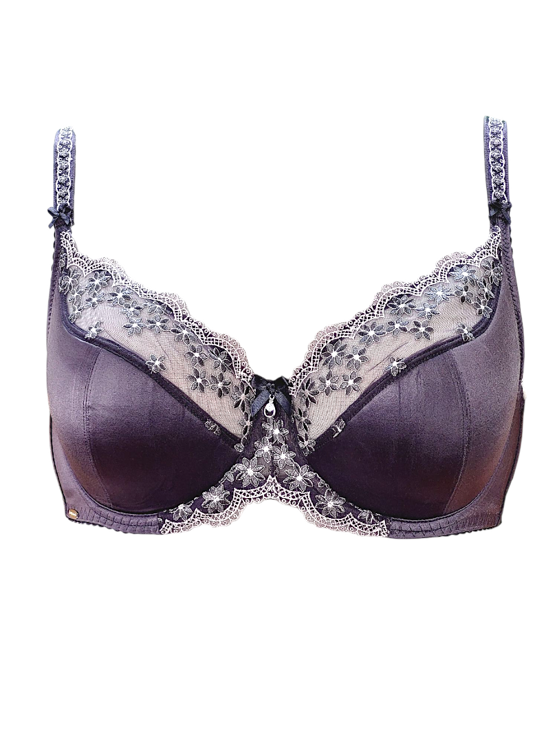 Fioletowy biustonosz półusztywniany Lanny Mode - Komfort i elegancja