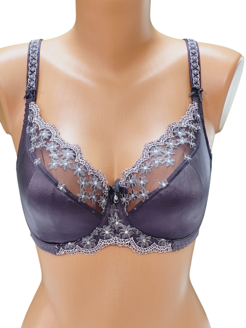 Fioletowy biustonosz półusztywniany Lanny Mode - Komfort i elegancja