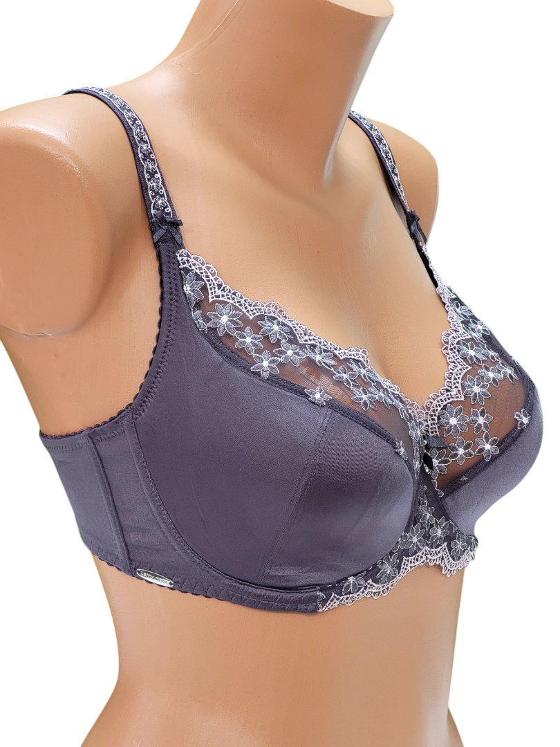 Fioletowy biustonosz półusztywniany Lanny Mode - Komfort i elegancja