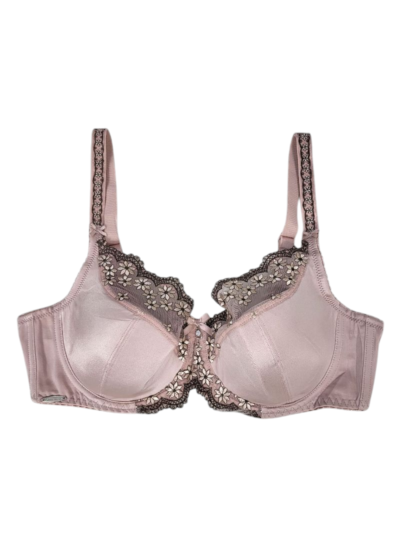 Biustonosz półusztywniany Lanny Mode w kolorze pudrowym