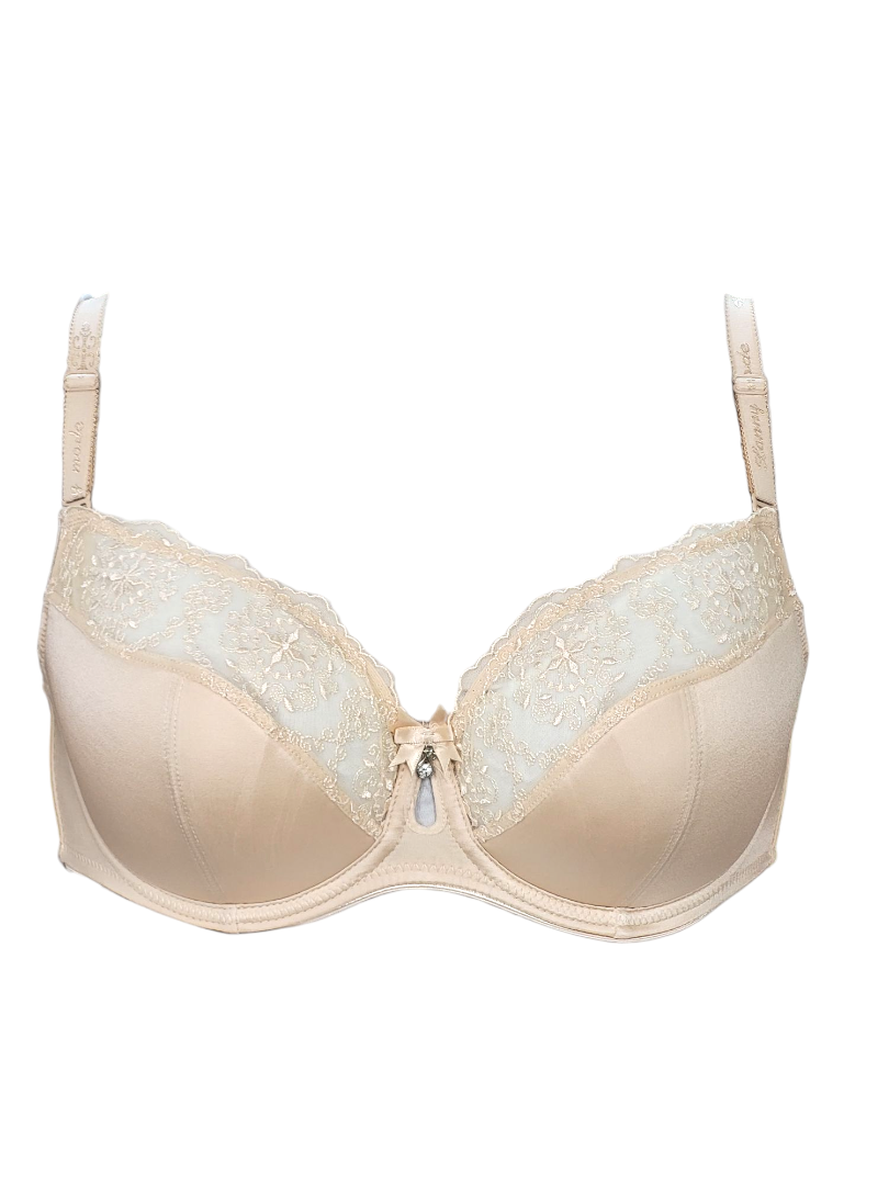 Biustonosz półusztywniany na fiszbinach beżowy – Lanny Mode