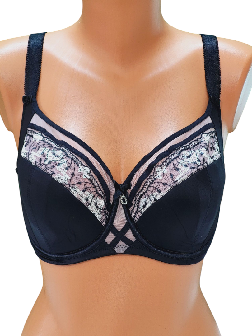 Biustonosz półusztywniany Lanny Mode – Czarny, modelujący i komfortowy