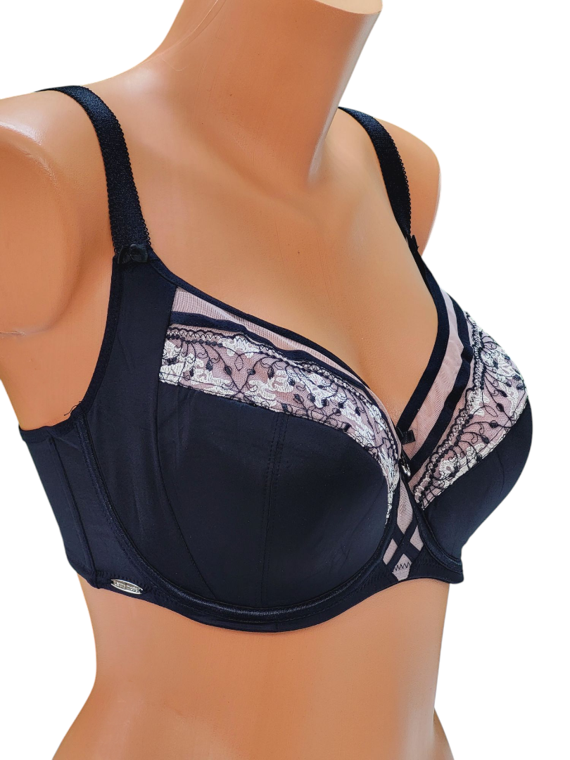 Biustonosz półusztywniany Lanny Mode – Czarny, modelujący i komfortowy