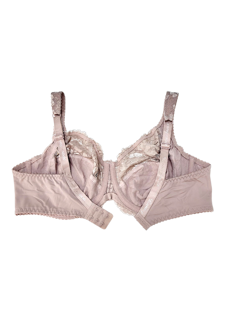 Biustonosz Miękki na Fiszbinach – Pudrowy  z motywem kwiatowym  z firmy Lanny Mode