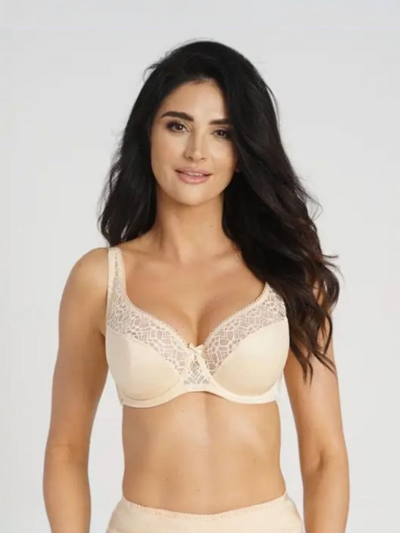 Biustonosz Półusztywniany Lanny Mode Beżowy - Klasyczna Elegancja i Niezawodne Wsparcie