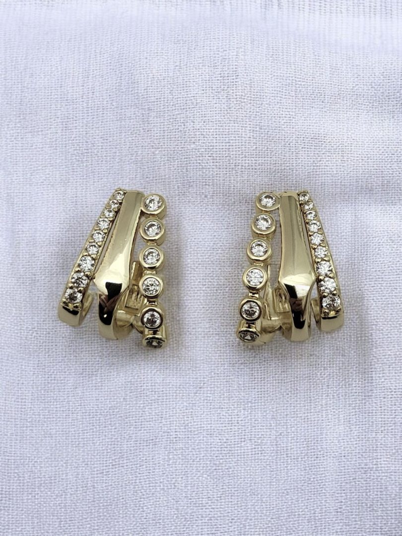 Kolczyki Pozłacane z Cyrkoniami KO-002 Milan