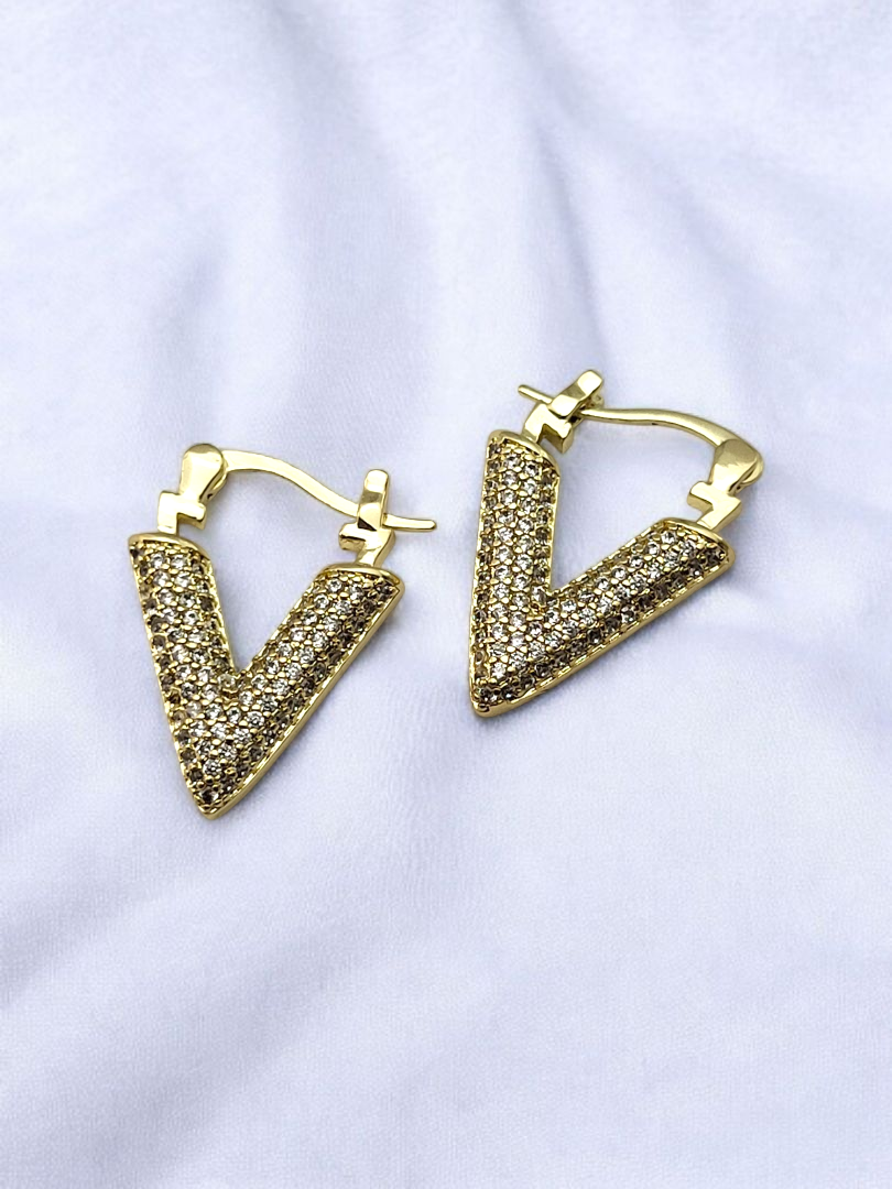 Kolczyki Pozłacane z Cyrkoniami KO-007 Milan