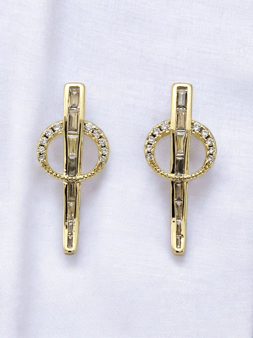 Kolczyki Pozłacane z Cyrkoniami KO-011 Milan