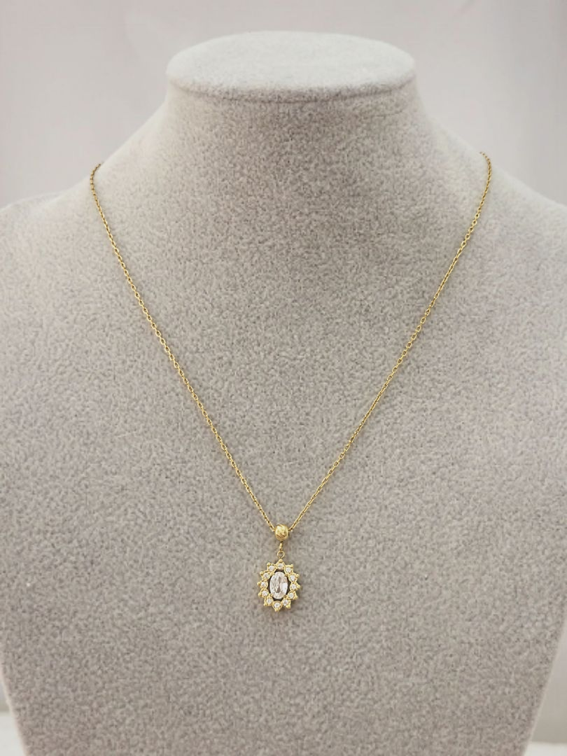 Naszyjnik z Cyrkoniami Stal Chirurgiczna – Blueberry