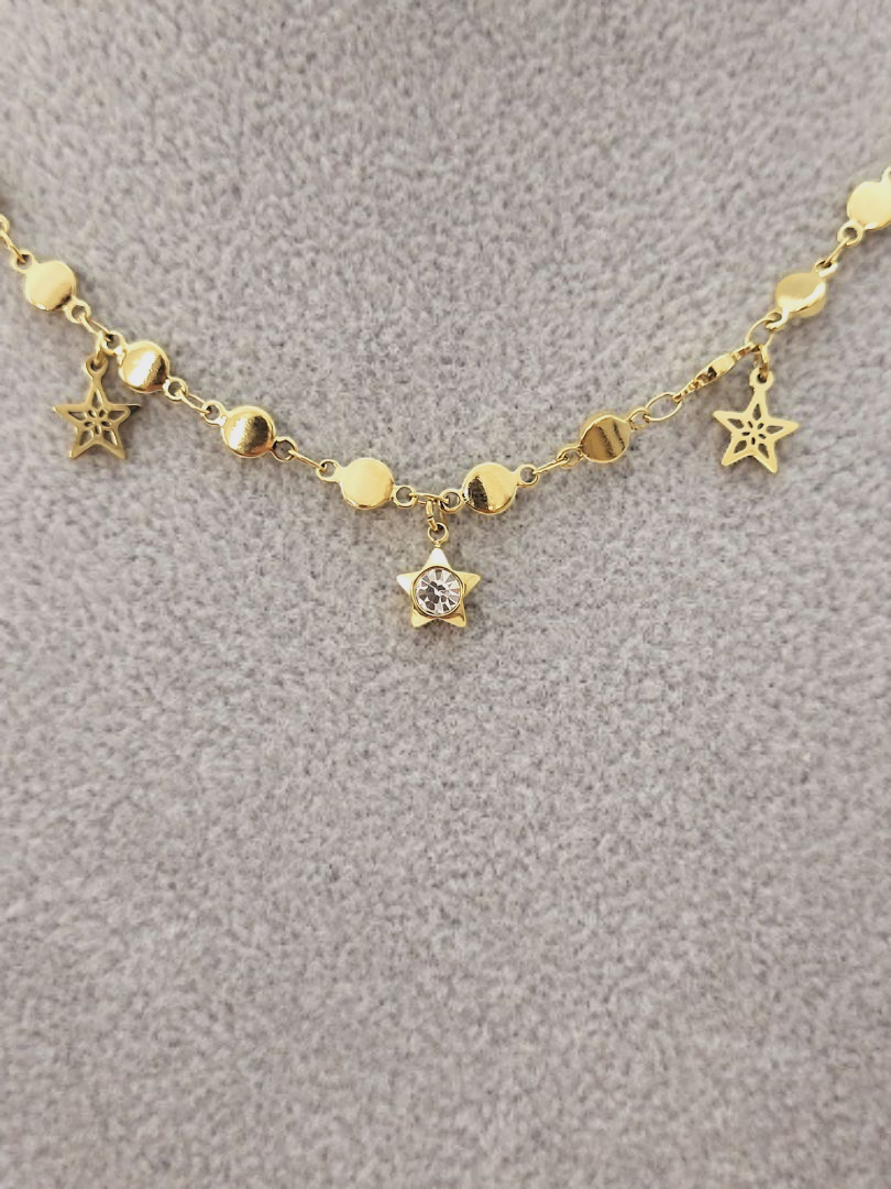 Naszyjnik z Gwiazdkami Stal Chirurgiczna