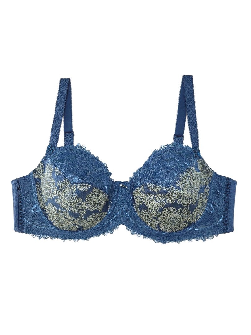 Biustonosz miękki na fiszbinach niebieski Lanny Mode