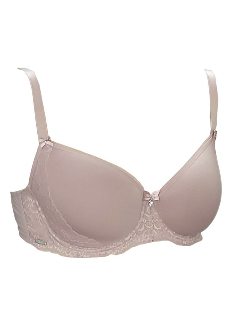 Półusztywniany biustonosz Lanny Mode w kolorze pudrowego różu.