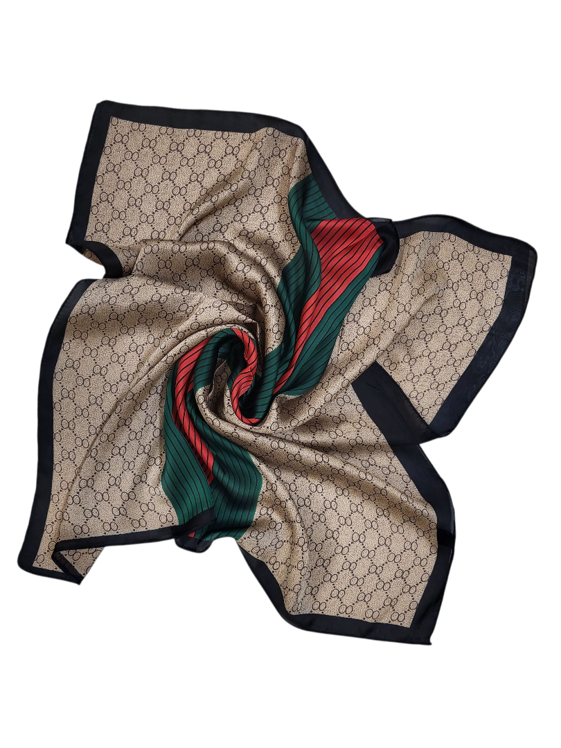 Apaszka brązowa 70x70 cm wiązana na szyi