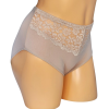 Majtki bawełniane damskie beżowe z koronką