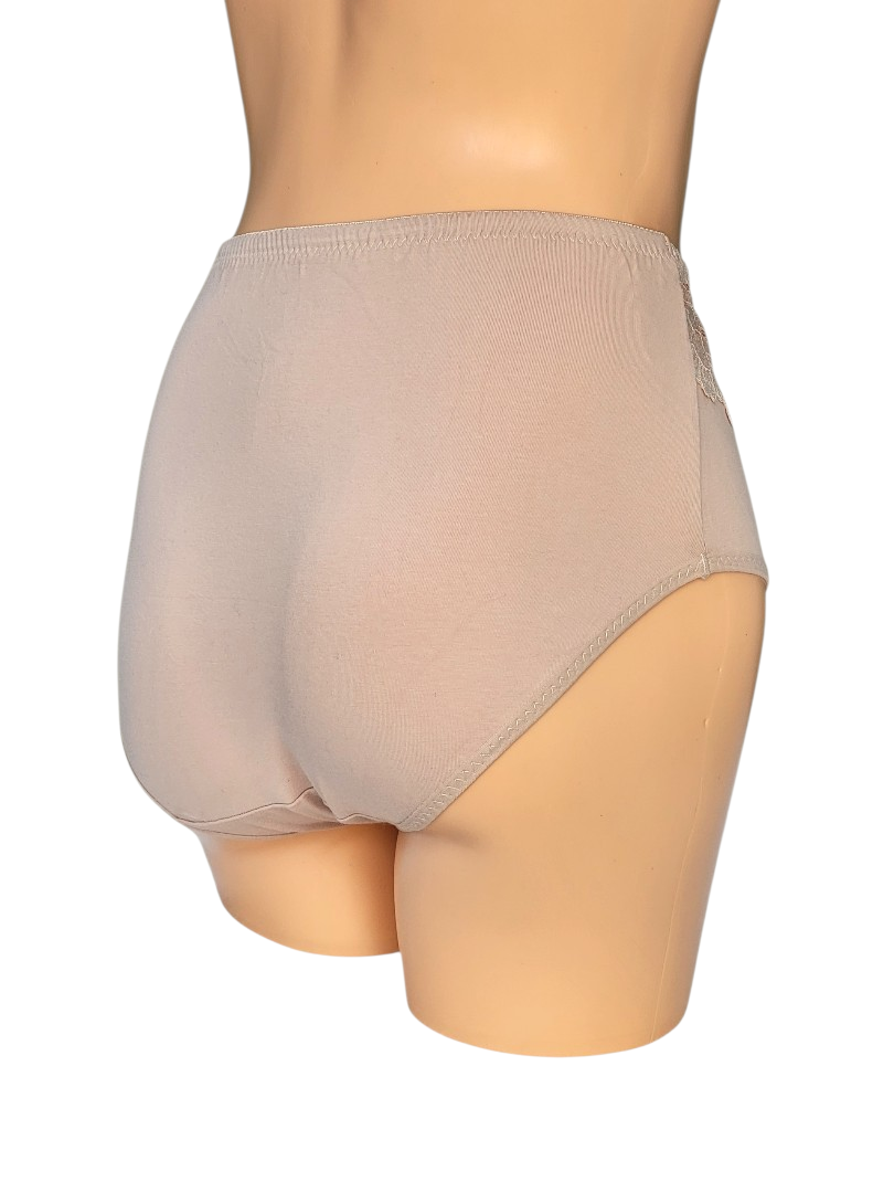 Majtki bawełniane damskie beżowe klasyczne