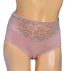 Majtki bawełniane damskie łososiowe z koronką