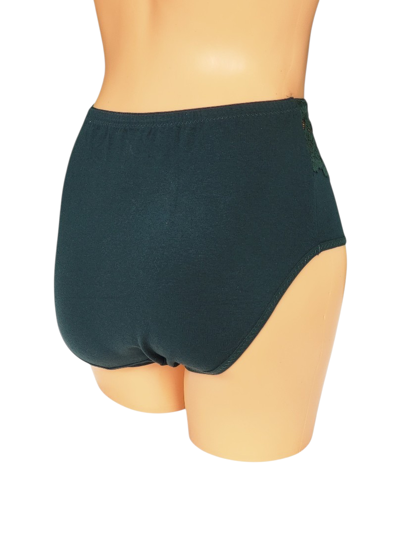 Majtki bawełniane damskie zielone z bawełny