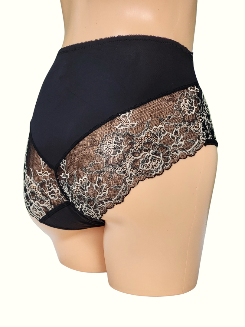 Majtki damskie Lanny Mode czarne 51679 czarny beż (4) Majtki damskie Lanny Mode czarne