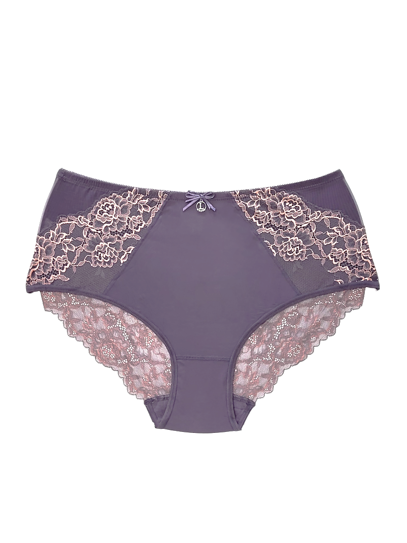 Majtki damskie fioletowe z koronką – Lanny Mode