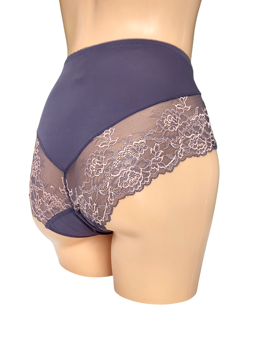 Majtki damskie koronkowe fioletowe
