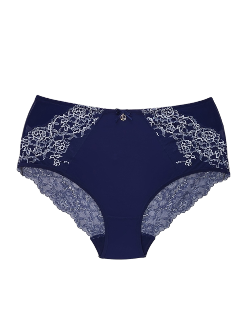 Majtki damskie granatowe z koronką – Lanny Mode