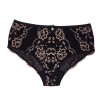 Majtki damskie czarne z beżową koronką – Lanny Mode