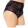 Majtki damskie czarne z beżową koronką Lanny Mode